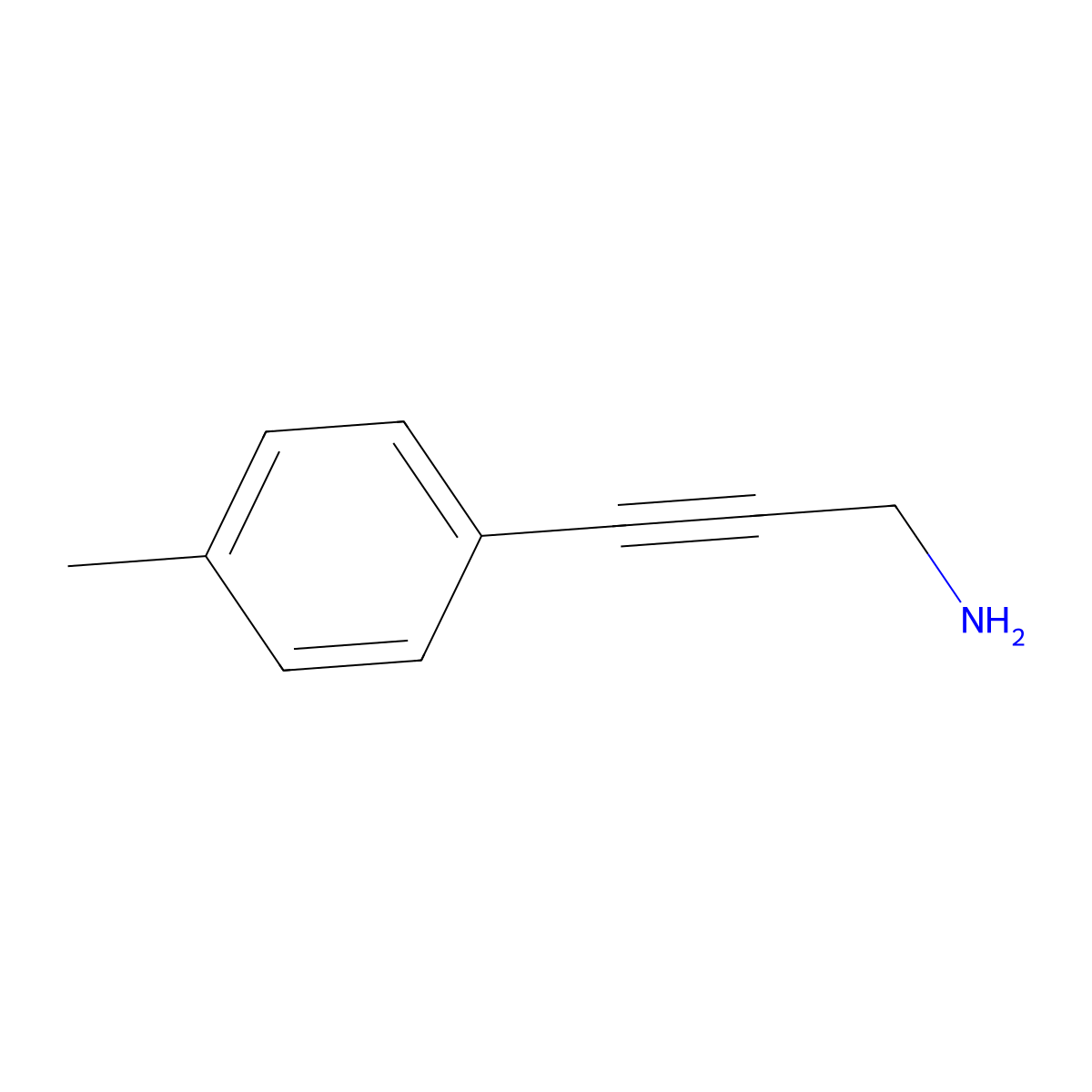 3-(4-Methylphenyl)prop-2-yn-1-amine molecular structure, CAS 16017-26-8