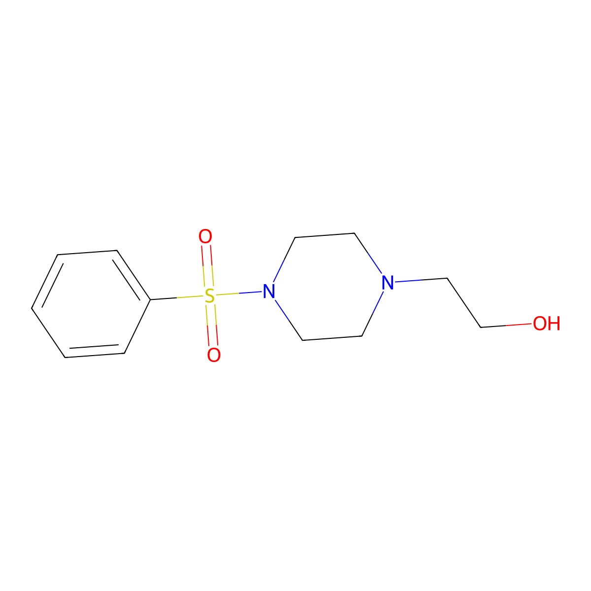 2-(4-(Phenylsulfonyl)piperazin-1-yl)ethanol molecular structure, CAS 16017-63-3