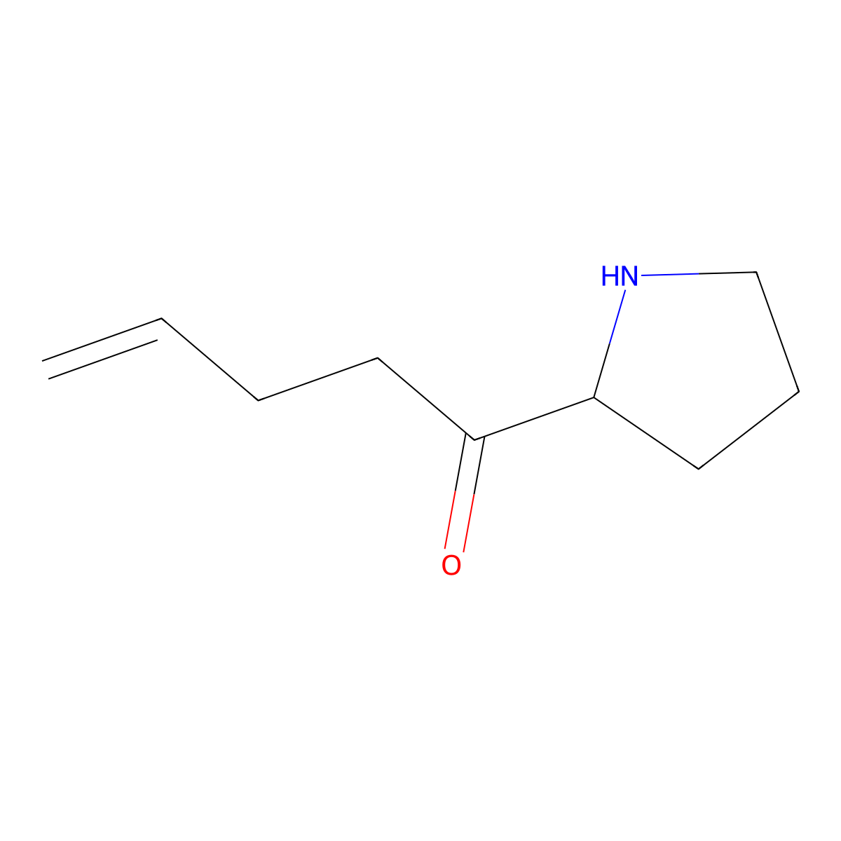 1-(Pyrrolidin-2-yl)pent-4-en-1-one molecular structure, CAS 1601712-11-1