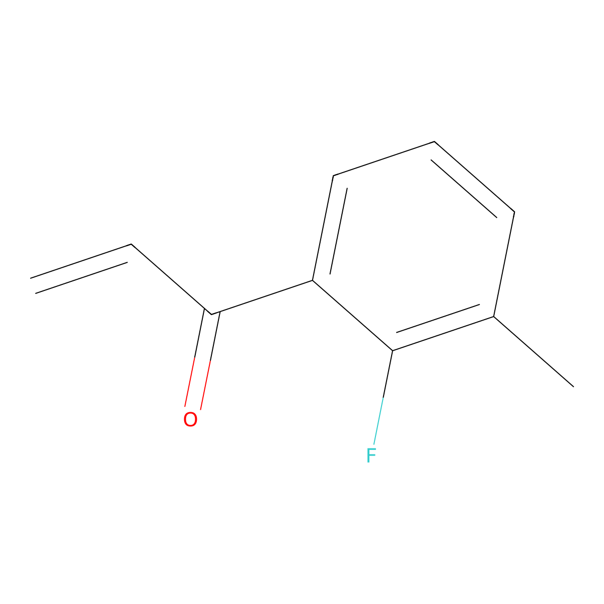1-(2-Fluoro-3-methylphenyl)prop-2-en-1-one molecular structure, CAS 1601730-58-8