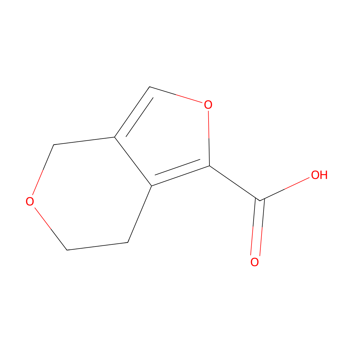4H,6H,7H-furo(3,4-c)pyran-1-carboxylic acid molecular structure, CAS 1601736-71-3