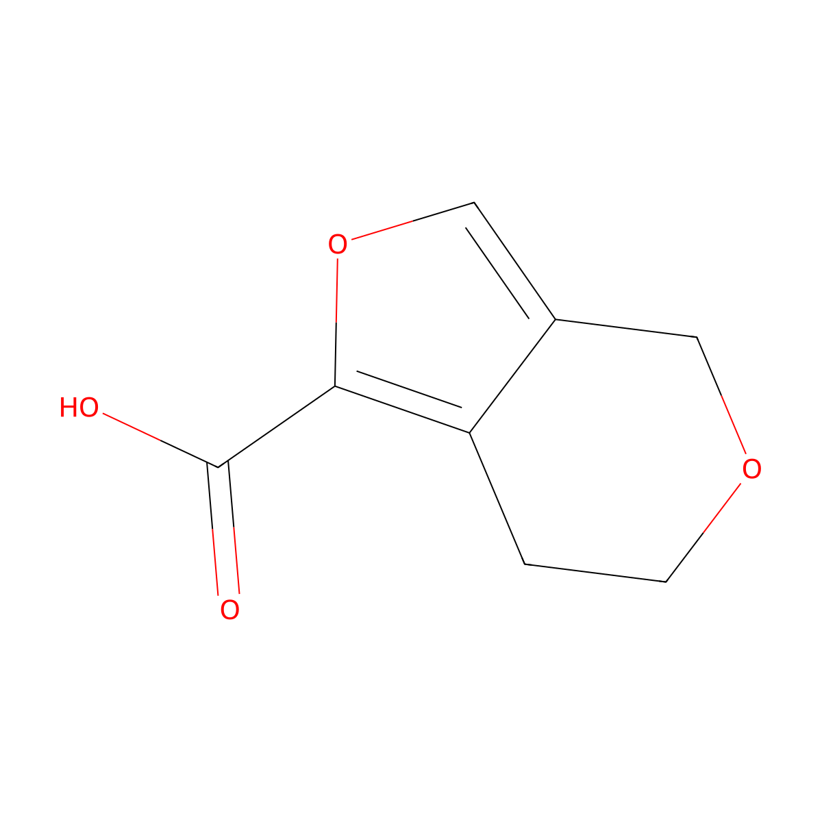 4H,6H,7H-furo(3,4-c)pyran-1-carboxylic acid molecular structure, CAS 1601736-71-3