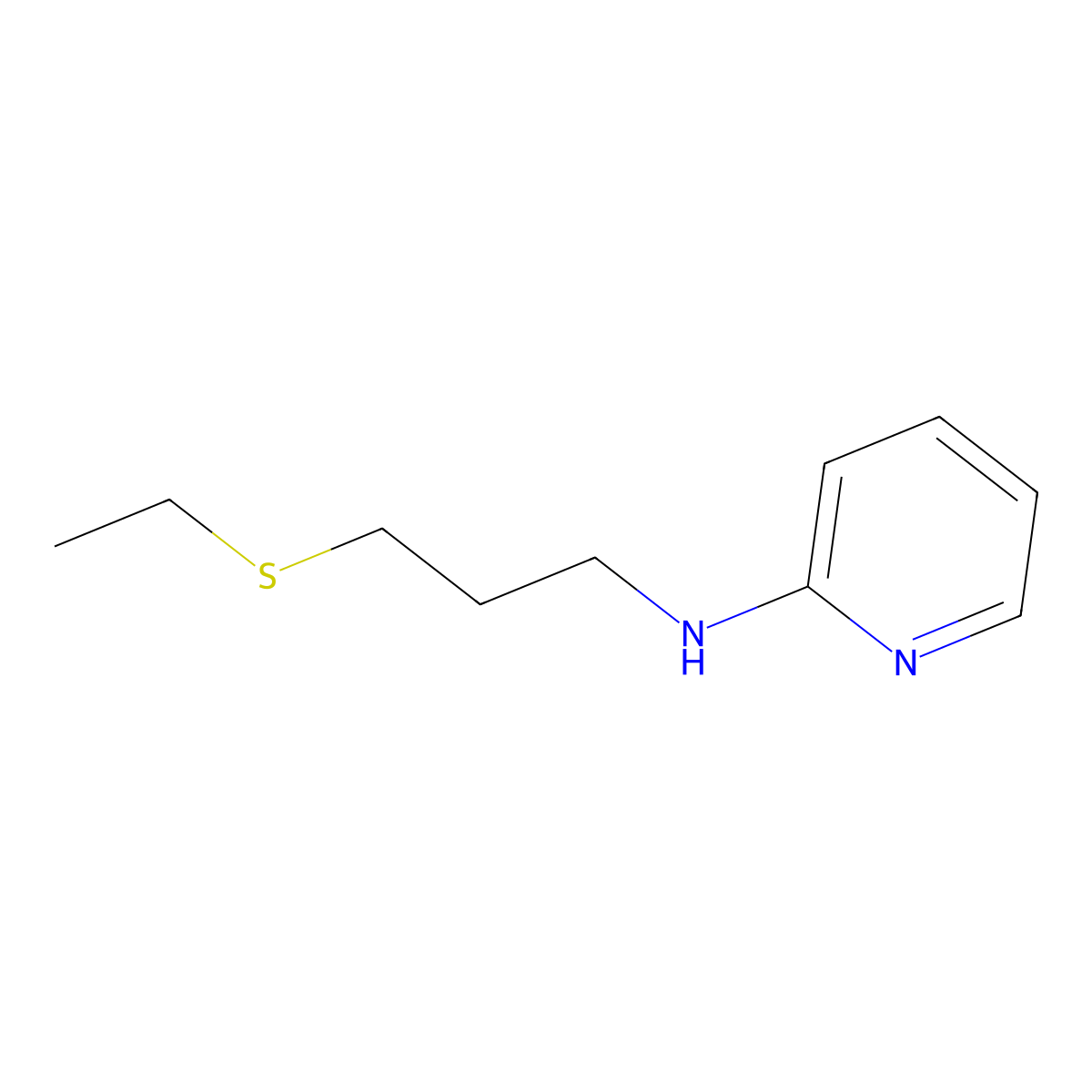 N-[3-(ethylsulfanyl)propyl]pyridin-2-amine molecular structure, CAS 1601737-81-8