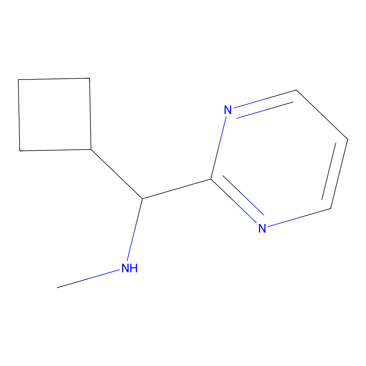 [Cyclobutyl(pyrimidin-2-yl)methyl](methyl)amine molecular structure, CAS 1601749-24-9