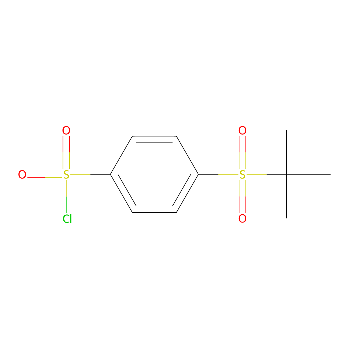 4-(2-Methylpropane-2-sulfonyl)benzene-1-sulfonyl chloride molecular structure, CAS 1601749-56-7