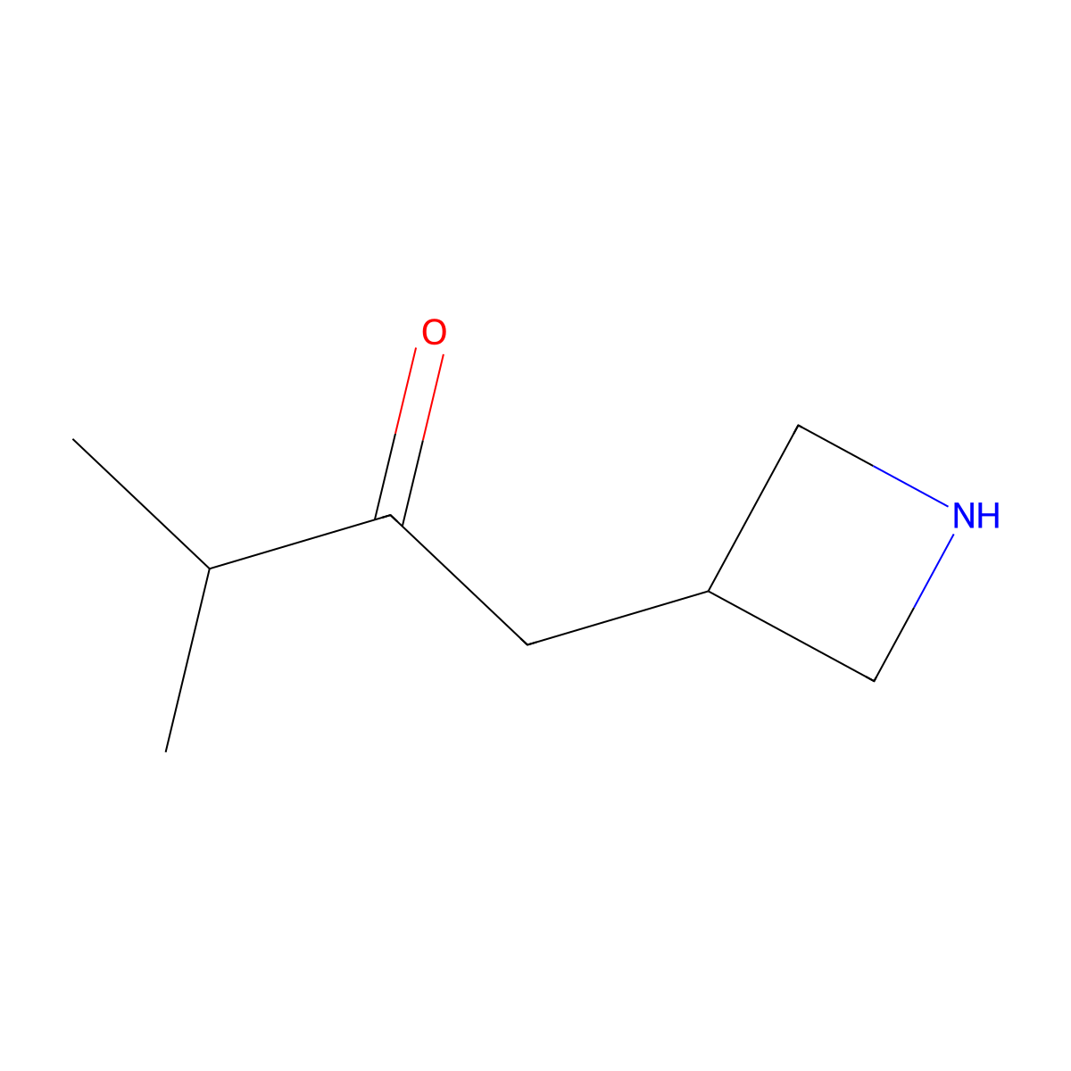 1-(Azetidin-3-yl)-3-methylbutan-2-one molecular structure, CAS 1601754-16-8