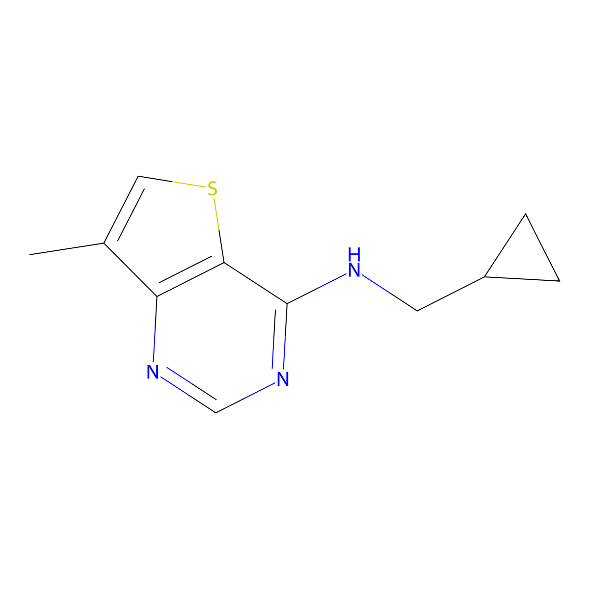 N-(cyclopropylmethyl)-7-methylthieno[3,2-d]pyrimidin-4-amine molecular structure, CAS 1601763-51-2