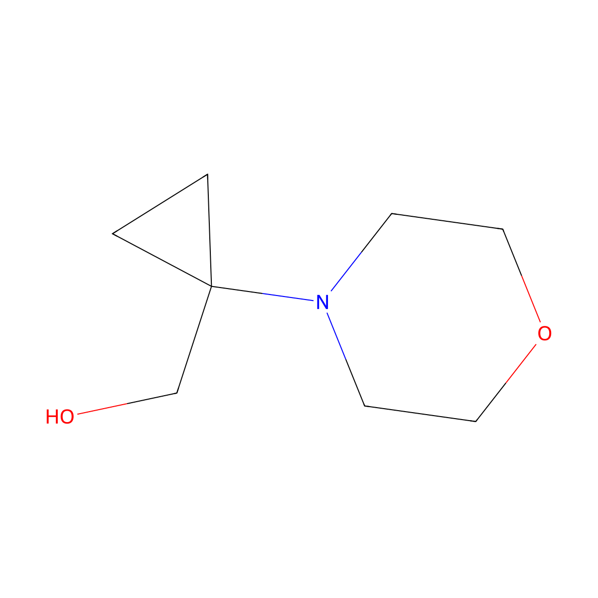 [1-(Morpholin-4-yl)cyclopropyl]methanol molecular structure, CAS 1601768-13-1