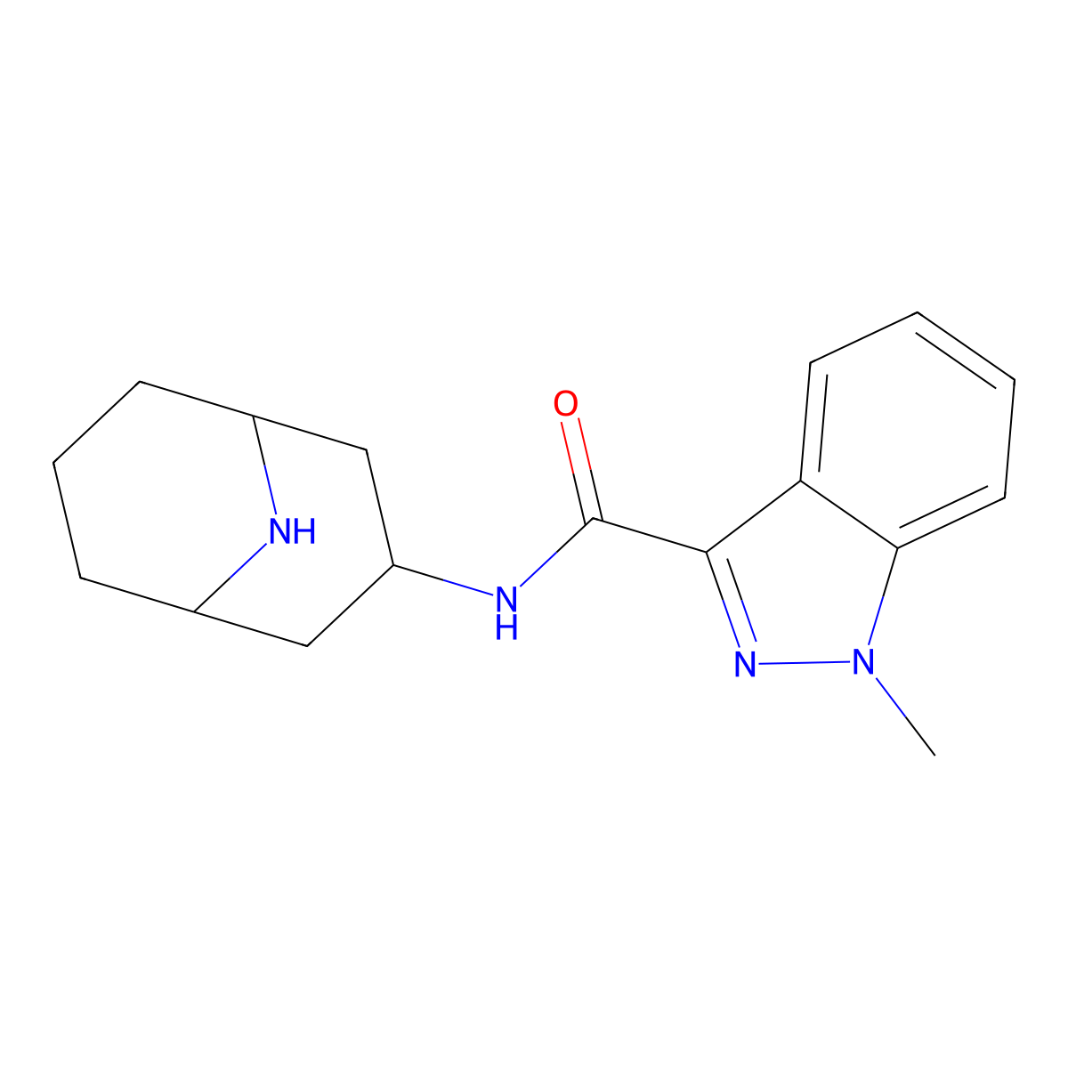 9'-Desmethyl Granisetron (Granisetron Impurity C) molecular structure, CAS 160177-67-3