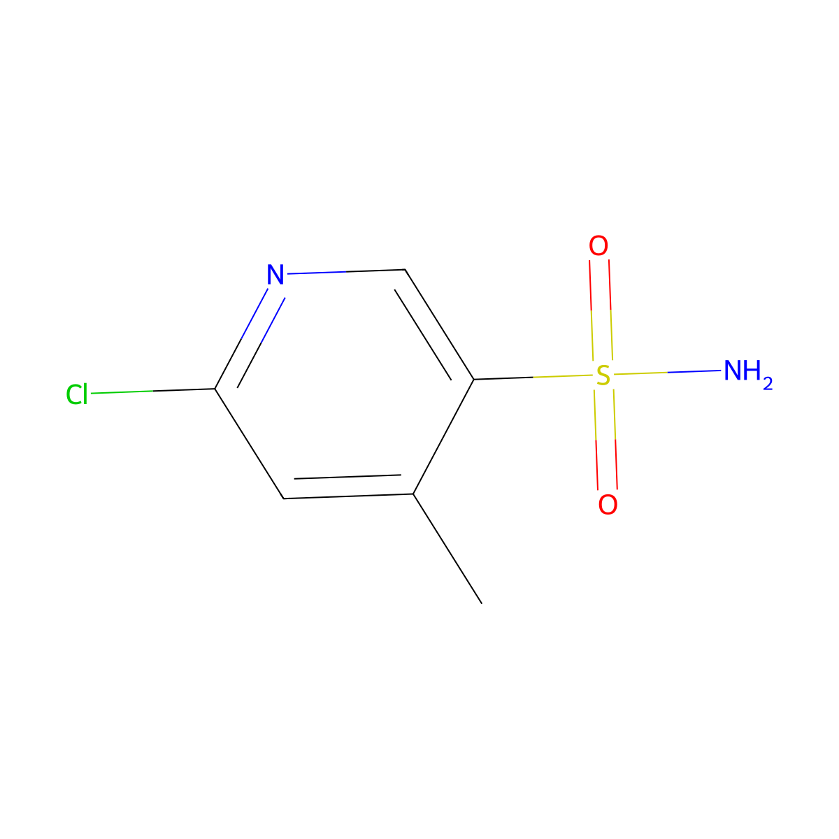 6-Chloro-4-methylpyridine-3-sulfonamide molecular structure, CAS 1601779-73-0