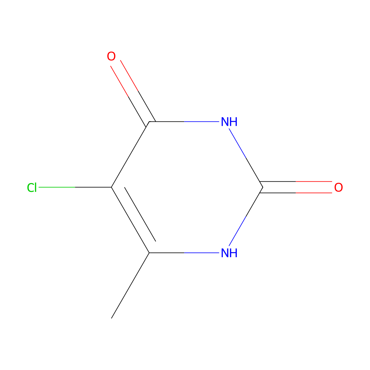 2,4(1H,3H)-Pyrimidinedione, 5-chloro-6-methyl- molecular structure, CAS 16018-87-4