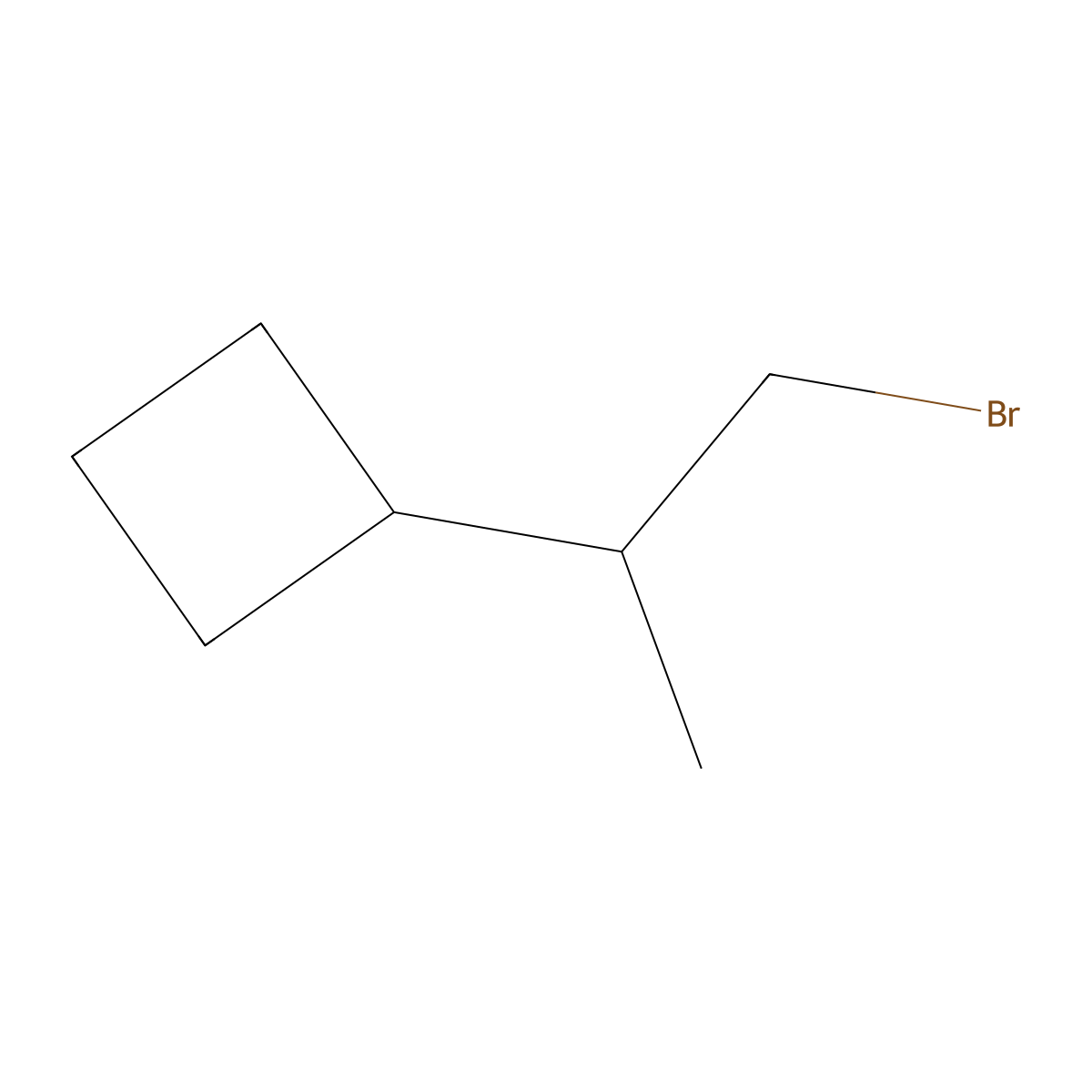 (1-Bromopropan-2-yl)cyclobutane molecular structure, CAS 1601800-49-0