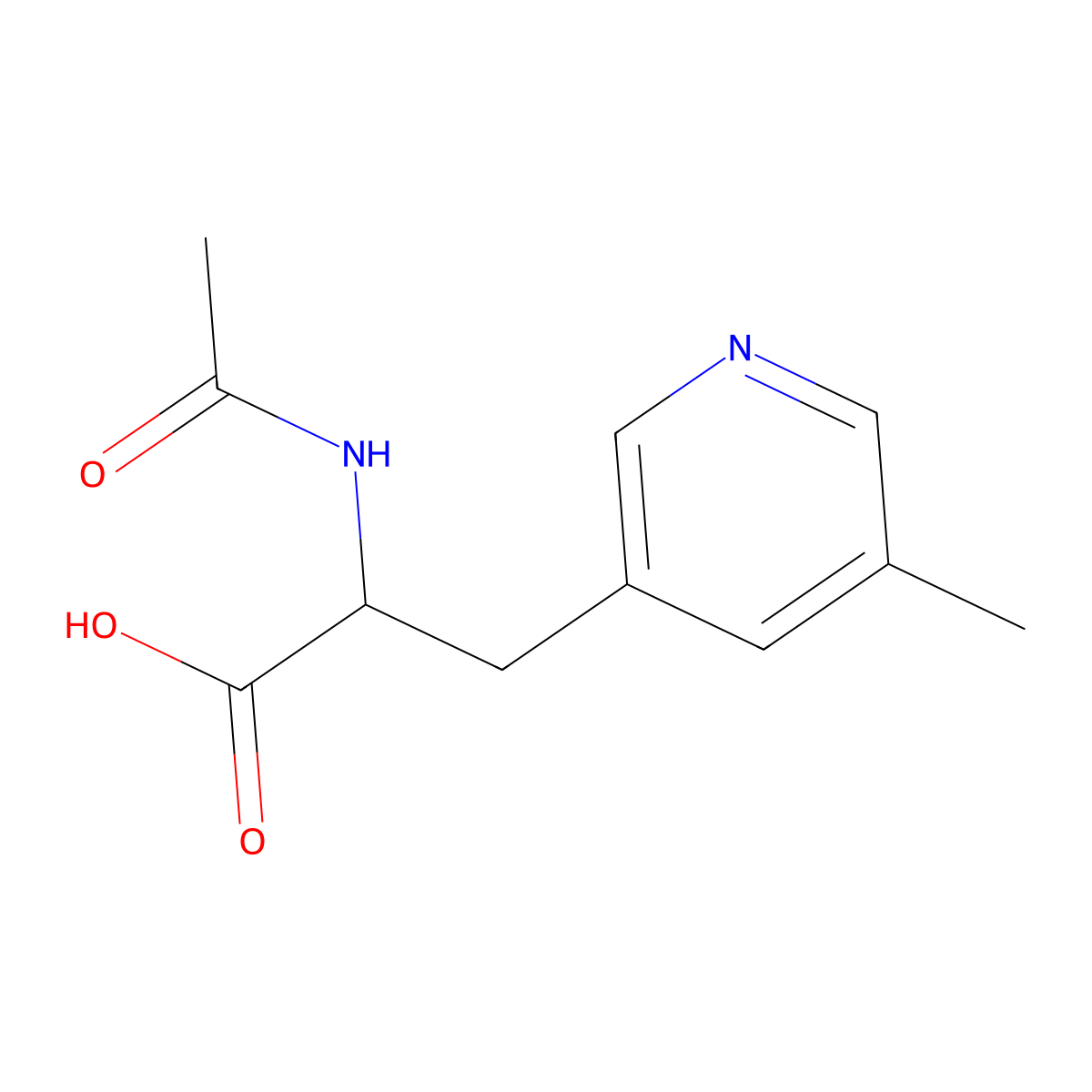 2-Acetamido-3-(5-methylpyridin-3-yl)propanoic acid molecular structure, CAS 1601808-66-5