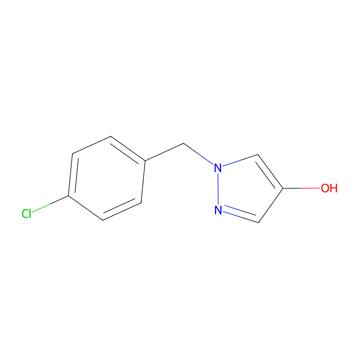 1-(4-Chloro-benzyl)-1H-pyrazol-4-ol molecular structure, CAS 1601832-32-9