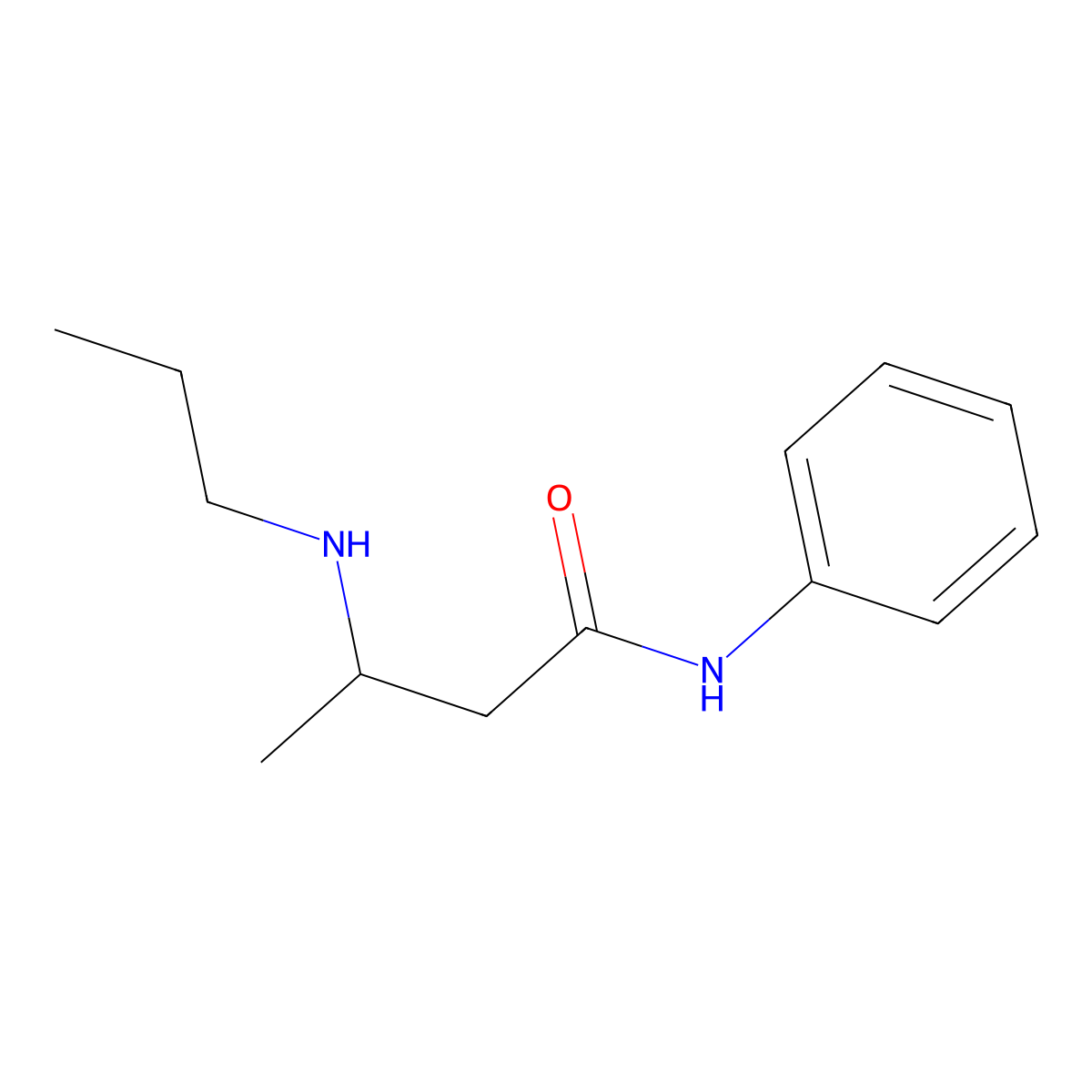 N-phenyl-3-(propylamino)butanamide molecular structure, CAS 1601839-11-5