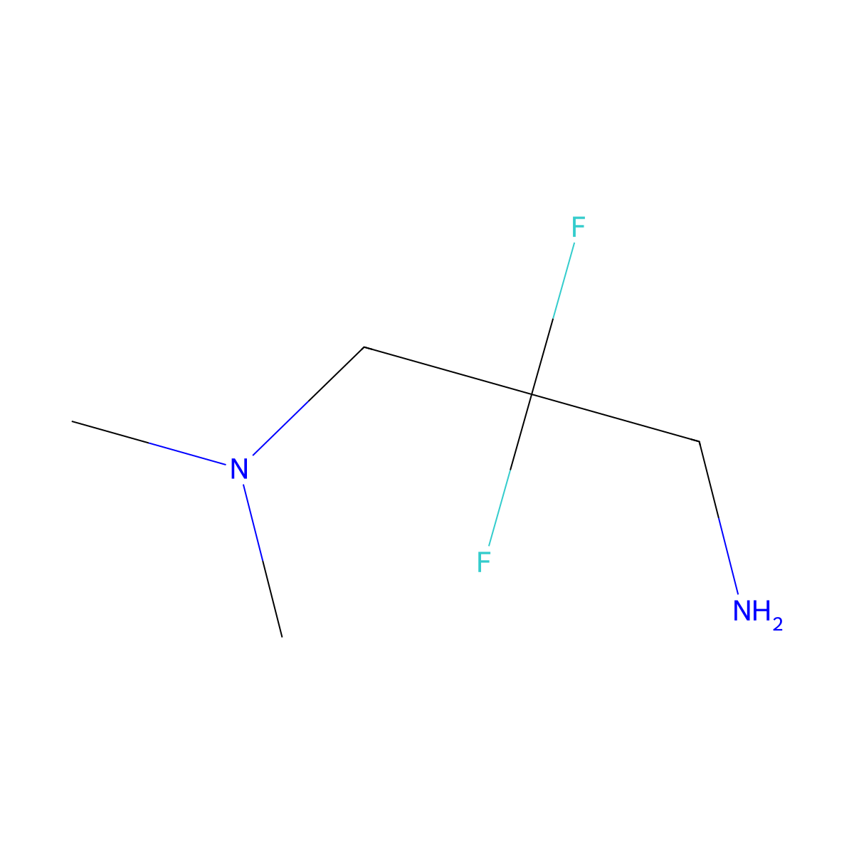 (3-Amino-2,2-difluoropropyl)dimethylamine molecular structure, CAS 1601859-07-7