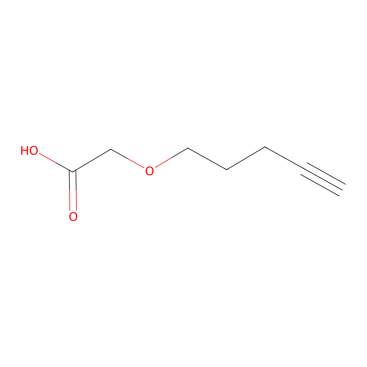 2-(Pent-4-yn-1-yloxy)acetic acid molecular structure, CAS 1601888-53-2