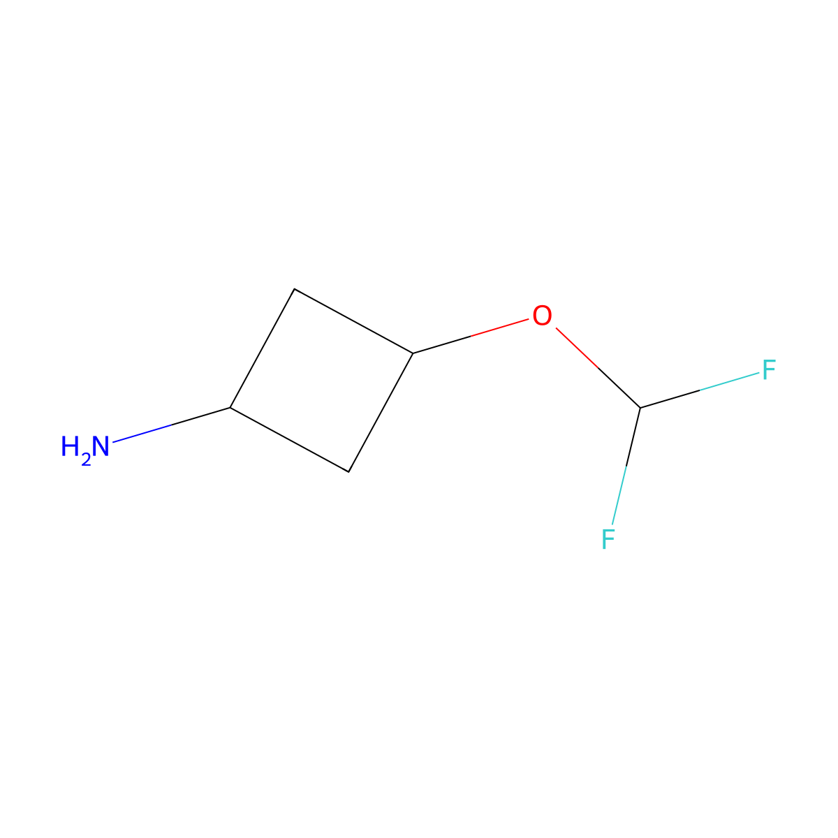 (1s,3s)-3-(Difluoromethoxy)cyclobutan-1-amine molecular structure, CAS 1601897-85-1