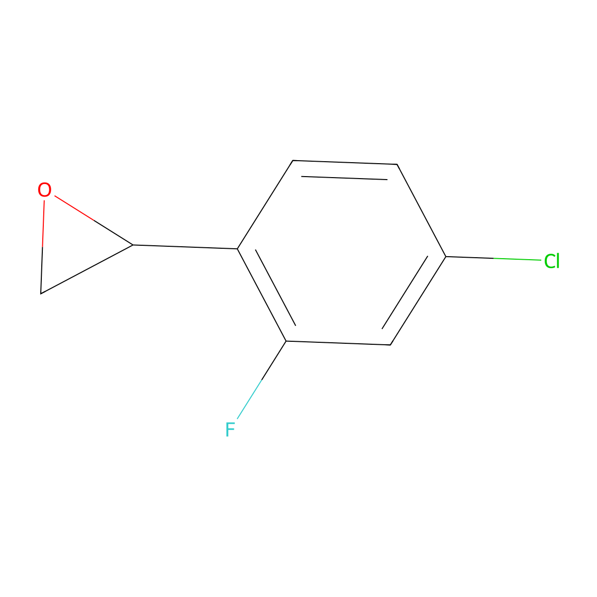 2-(4-Chloro-2-fluorophenyl)oxirane molecular structure, CAS 1601898-43-4