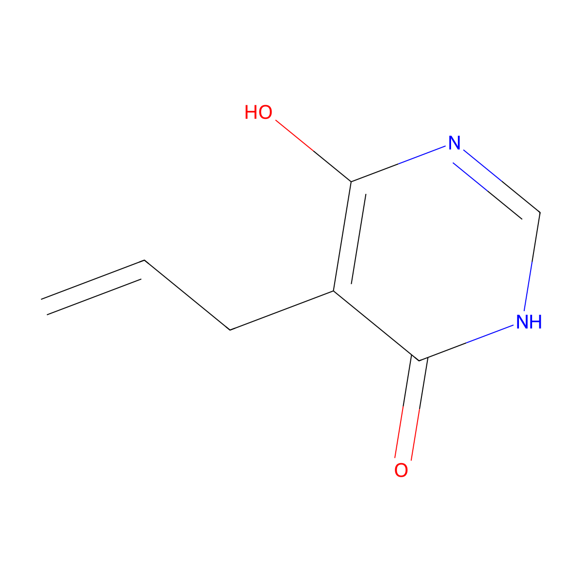 5-Allylpyrimidine-4,6-diol molecular structure, CAS 16019-30-0