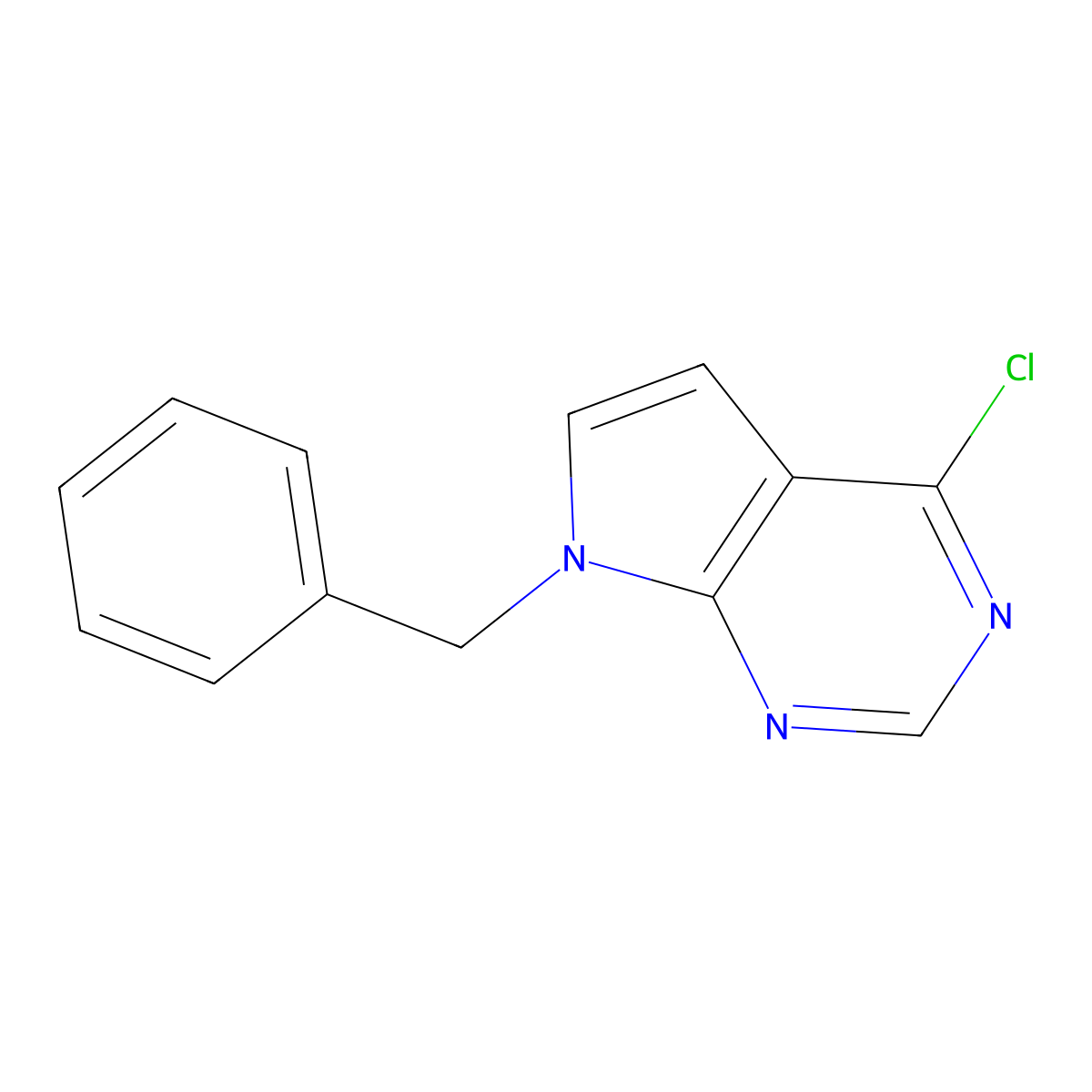 4-Chloro-7-(phenylmethyl)-7H-pyrrolo[2,3-d]pyrimidine molecular structure, CAS 16019-34-4