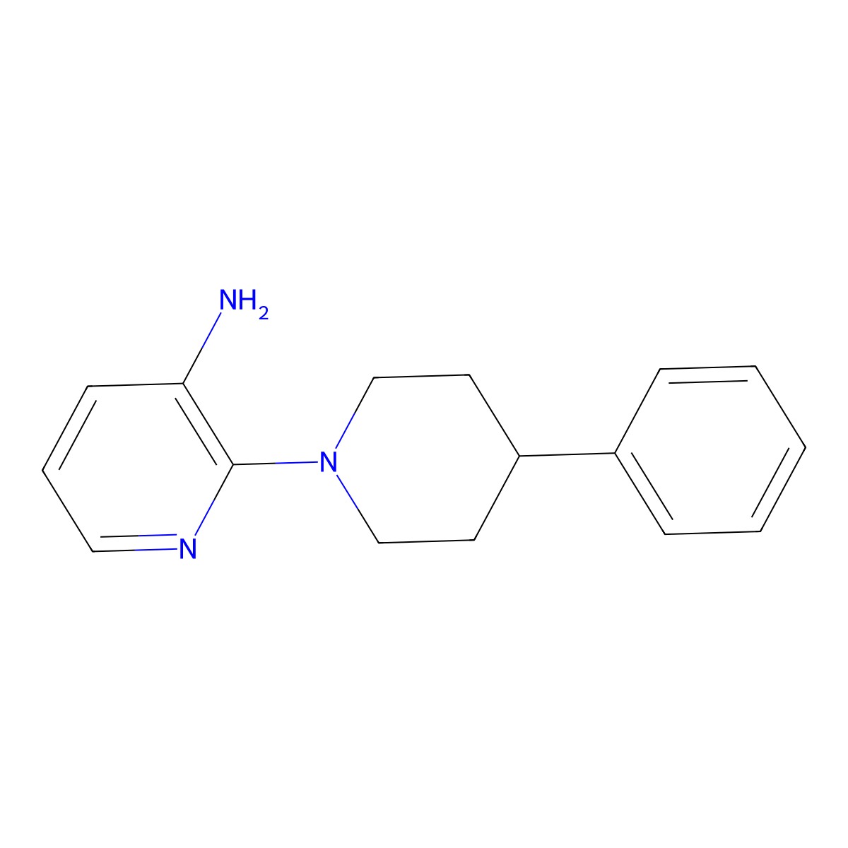 1-(3-Amino-2-pyridyl)-4-phenyl-piperidine molecular structure, CAS 16019-85-5