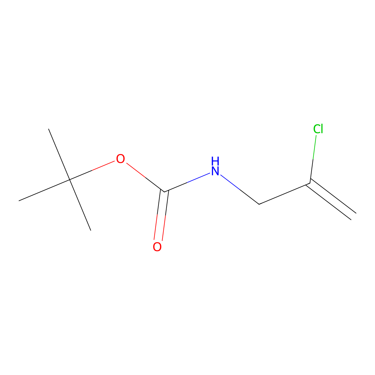 tert-butyl N-(2-chloroprop-2-en-1-yl)carbamate molecular structure, CAS 1601900-45-1