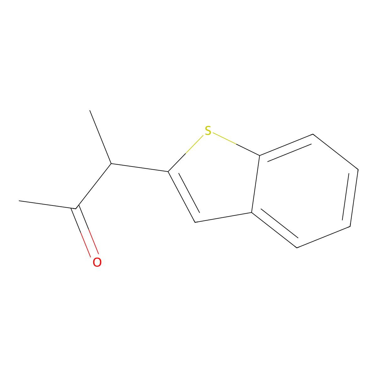 3-(1-Benzothiophen-2-yl)butan-2-one molecular structure, CAS 1601907-73-6