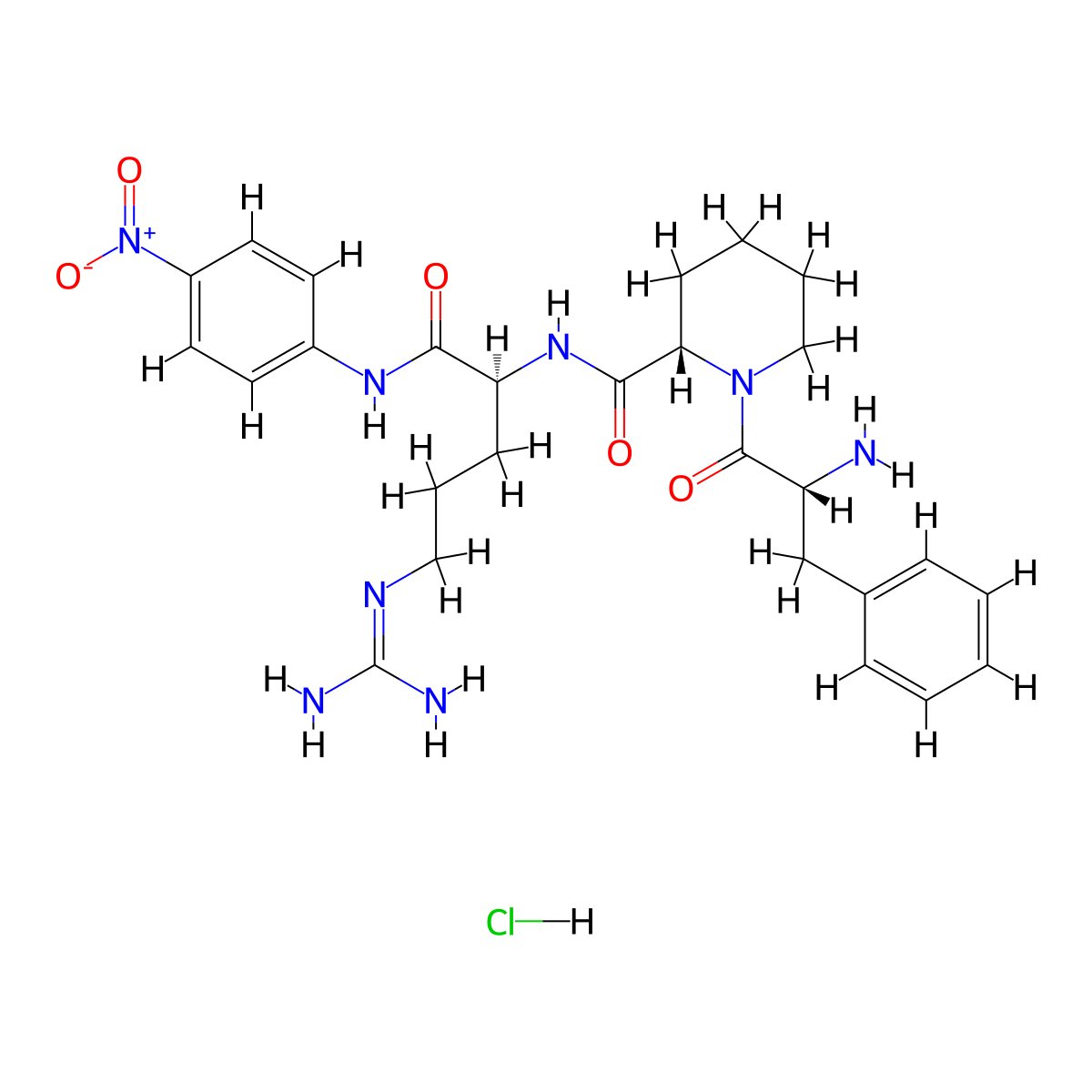 H-D-Phe-Pip-Arg-pNA hydrochloride molecular structure, CAS 160192-34-7