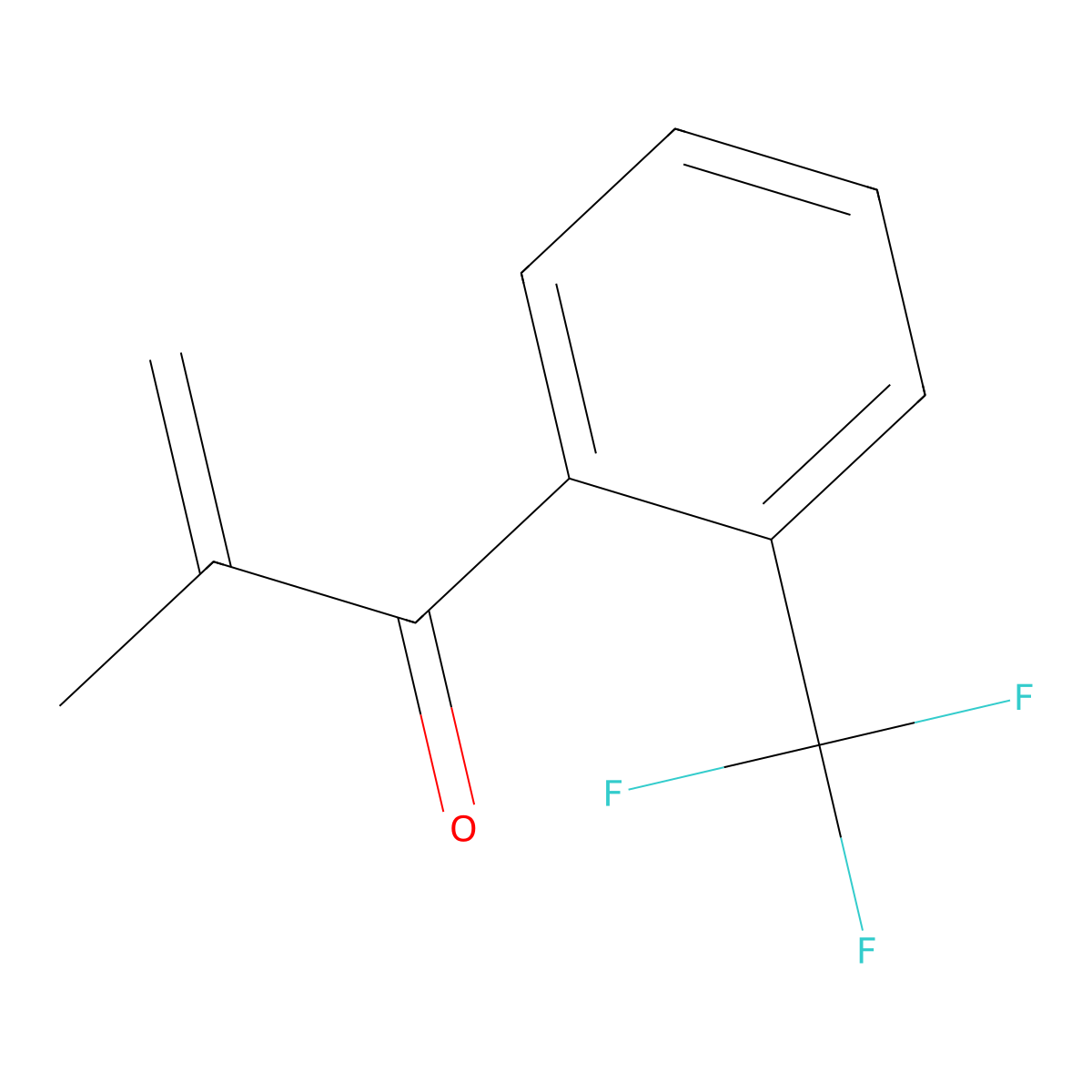 2-Methyl-1-(2-trifluoromethyl-phenyl)-propenone molecular structure, CAS 1601920-75-5