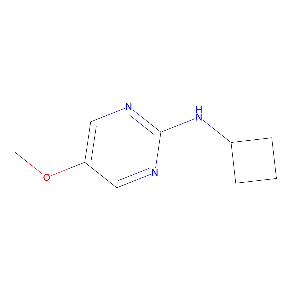 N-cyclobutyl-5-methoxypyrimidin-2-amine molecular structure, CAS 1601928-31-7