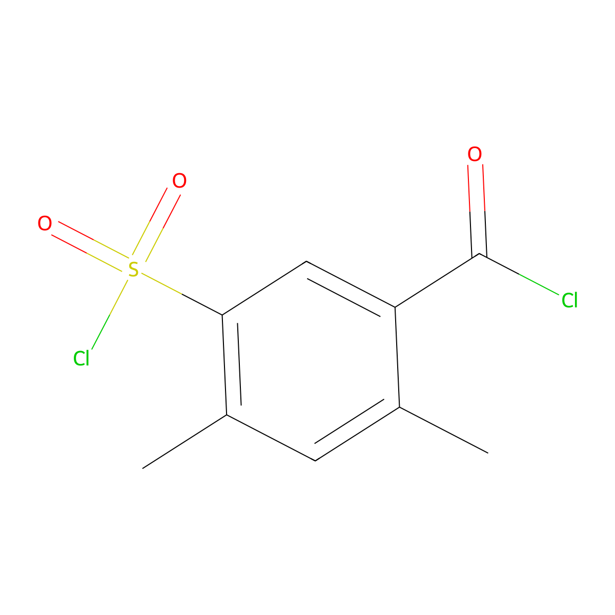 5-(Chlorosulfonyl)-2,4-dimethylbenzoyl chloride molecular structure, CAS 1601933-16-7