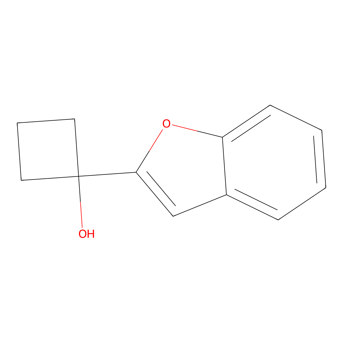 1-(BenZofuran-2-yl)cyclobutanol molecular structure, CAS 1601939-52-9