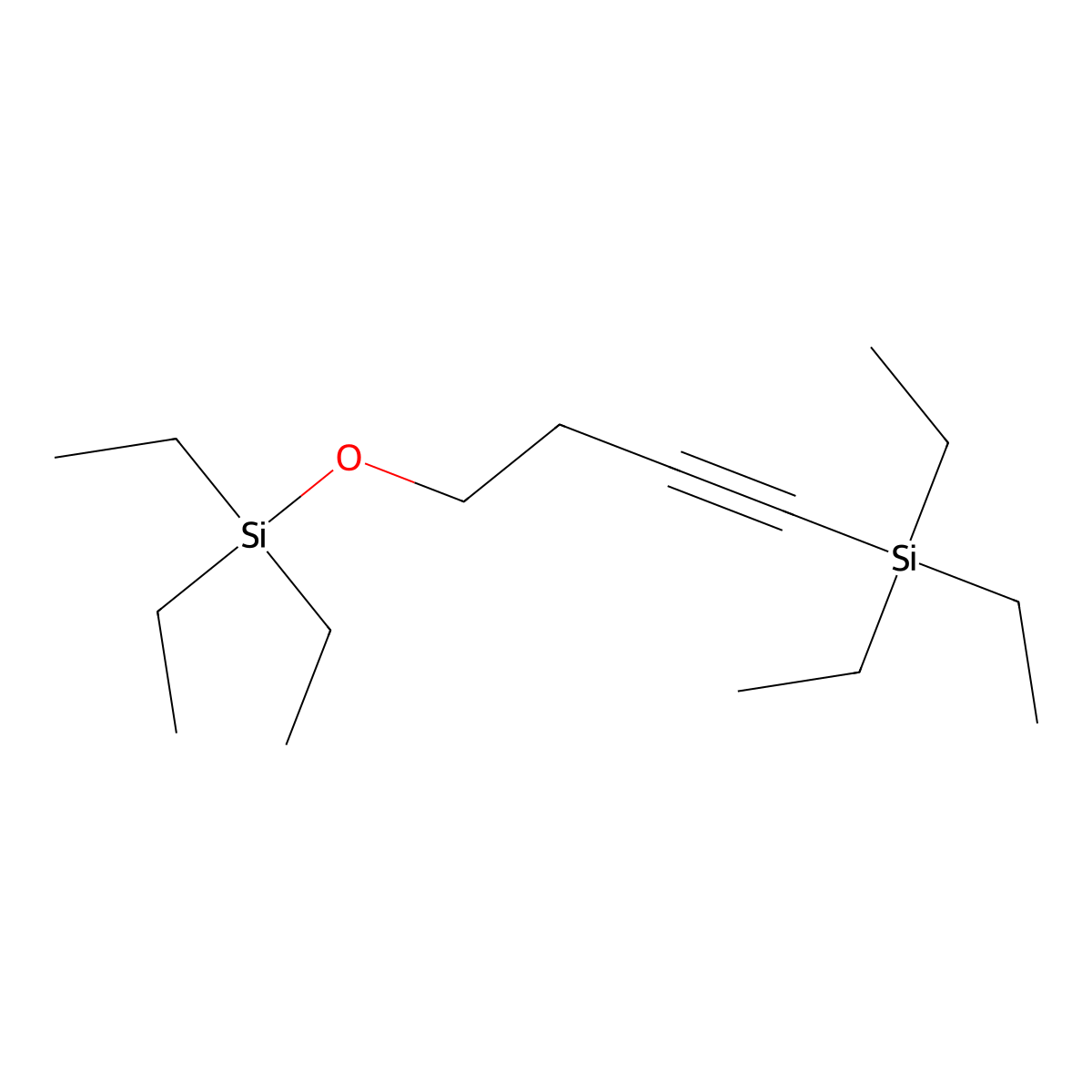 Triethyl((4-(triethylsilyl)-3-butyn-1-yl)oxy)silane molecular structure, CAS 160194-28-5