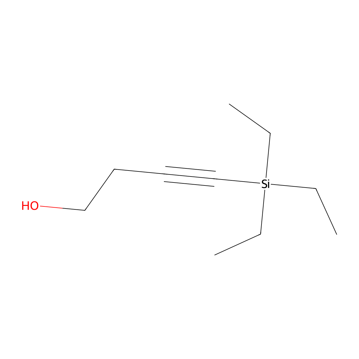 4-(Triethylsilyl)-3-butyn-1-ol molecular structure, CAS 160194-29-6