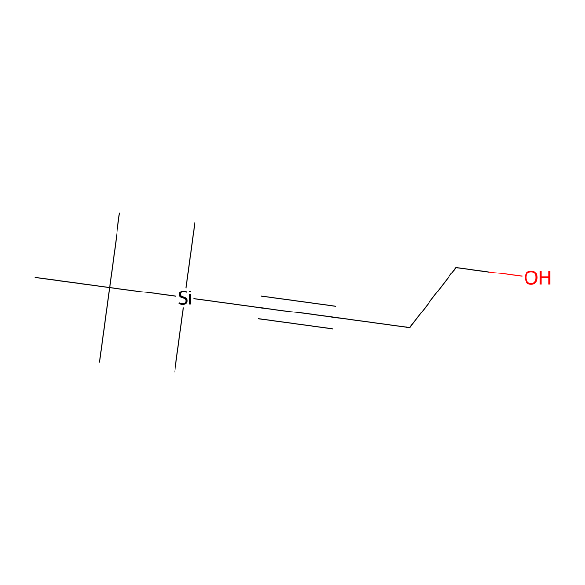 4-(Tert-butyldimethylsilyl)but-3-yn-1-ol molecular structure, CAS 160194-31-0