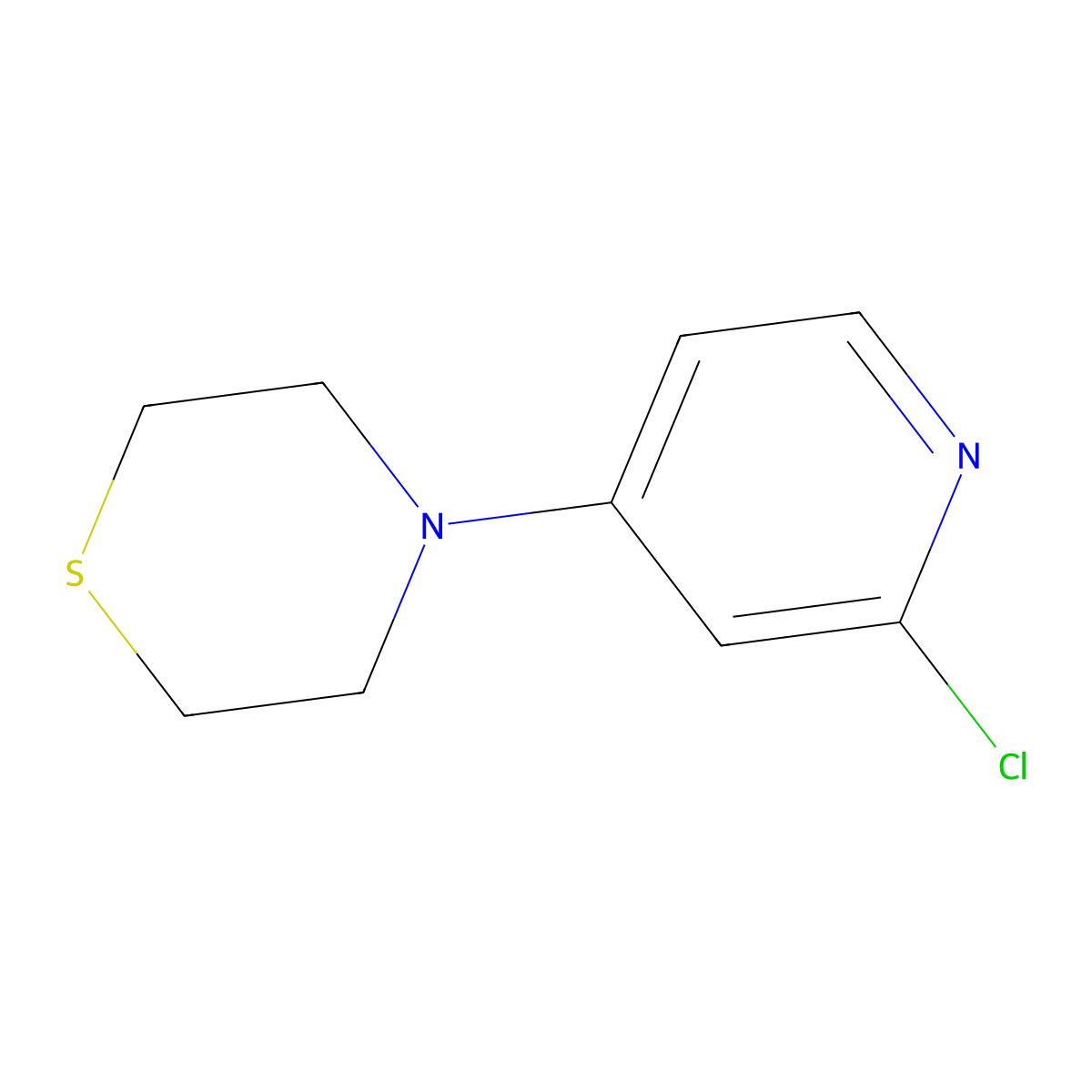 4-(2-Chloropyridin-4-yl)thiomorpholine molecular structure, CAS 1601944-14-2