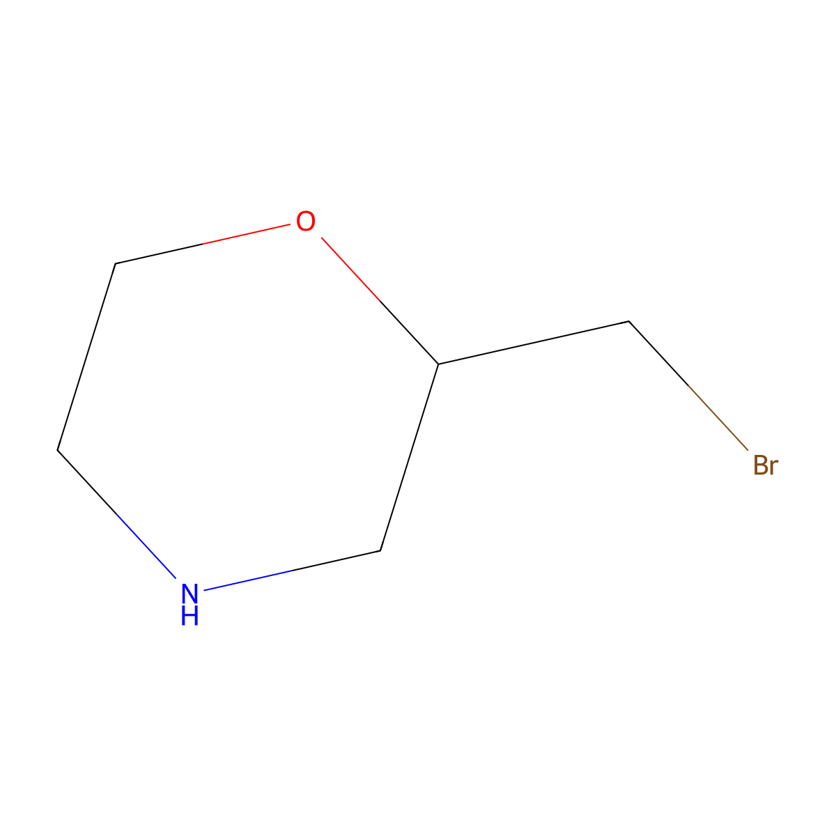 2-(Bromomethyl)morpholine molecular structure, CAS 1601949-73-8