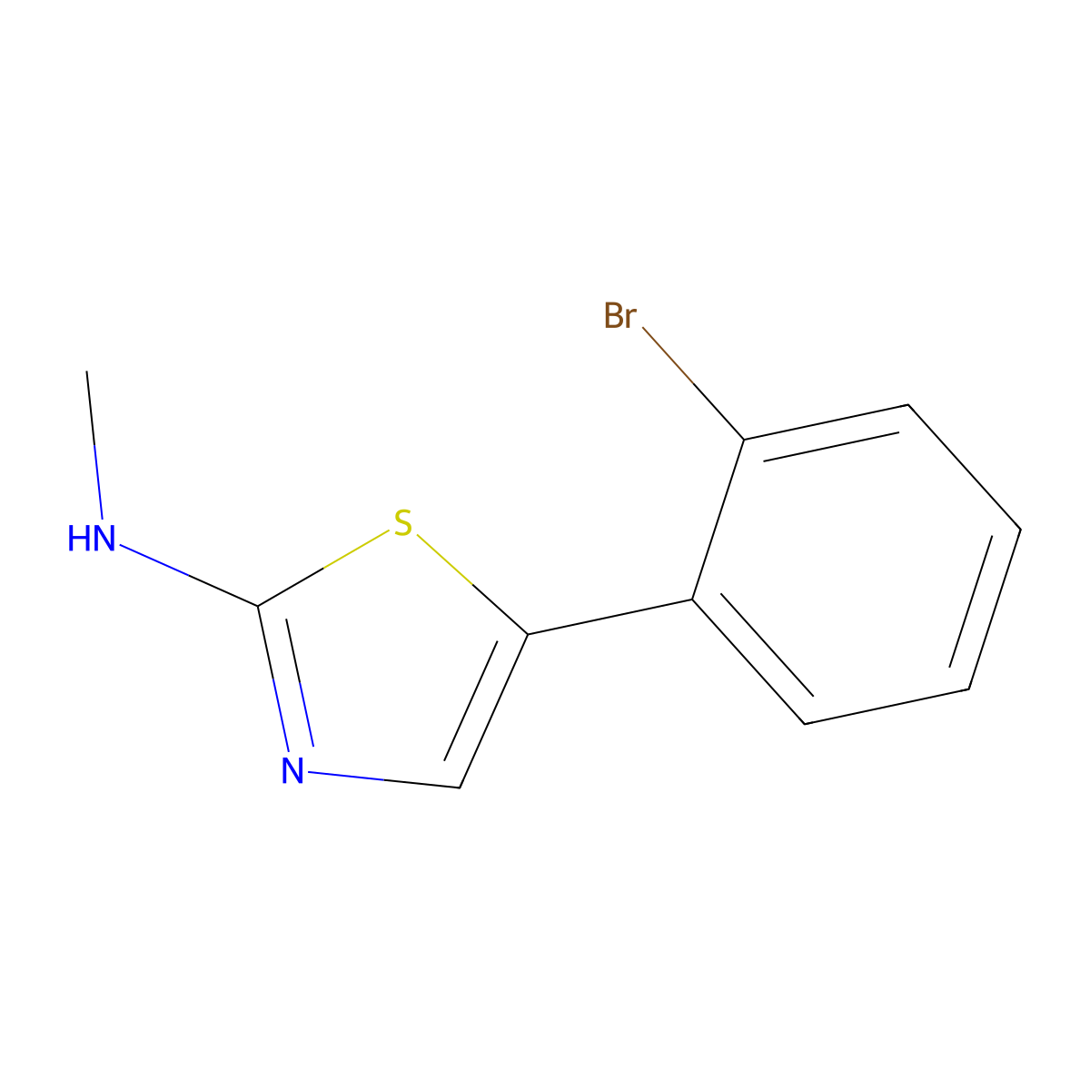 5-(2-Bromophenyl)-N-methylthiaZol-2-amine molecular structure, CAS 1601982-32-4