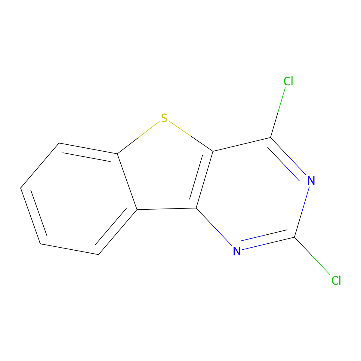 2,4-Dichlorobenzo[4,5]thieno[3,2-d]pyrimidine molecular structure, CAS 160199-05-3