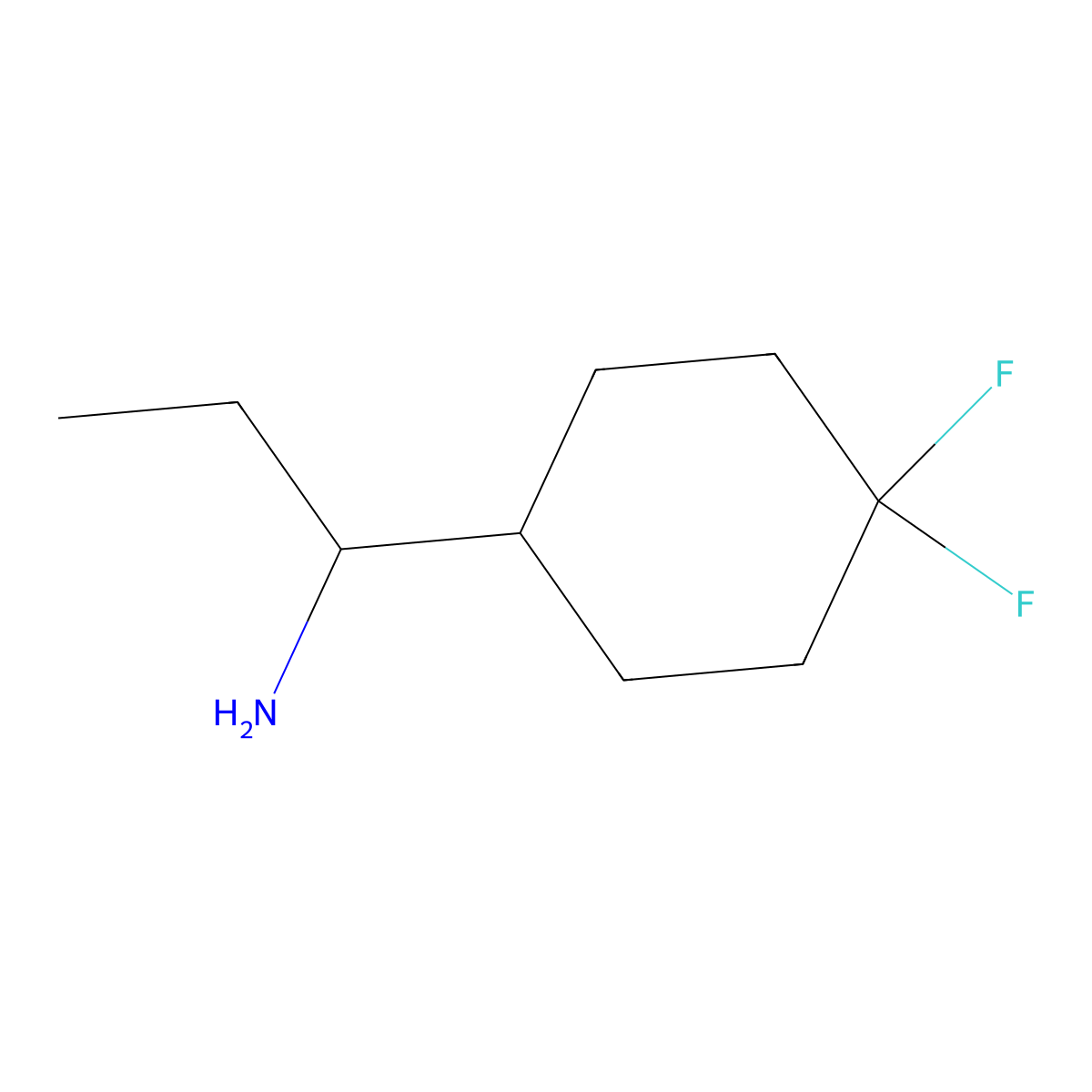1-(4,4-Difluorocyclohexyl)propan-1-amine molecular structure, CAS 1602007-81-7