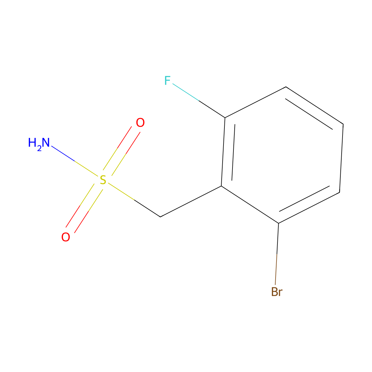 (2-Bromo-6-fluorophenyl)methanesulfonamide molecular structure, CAS 1602012-11-2