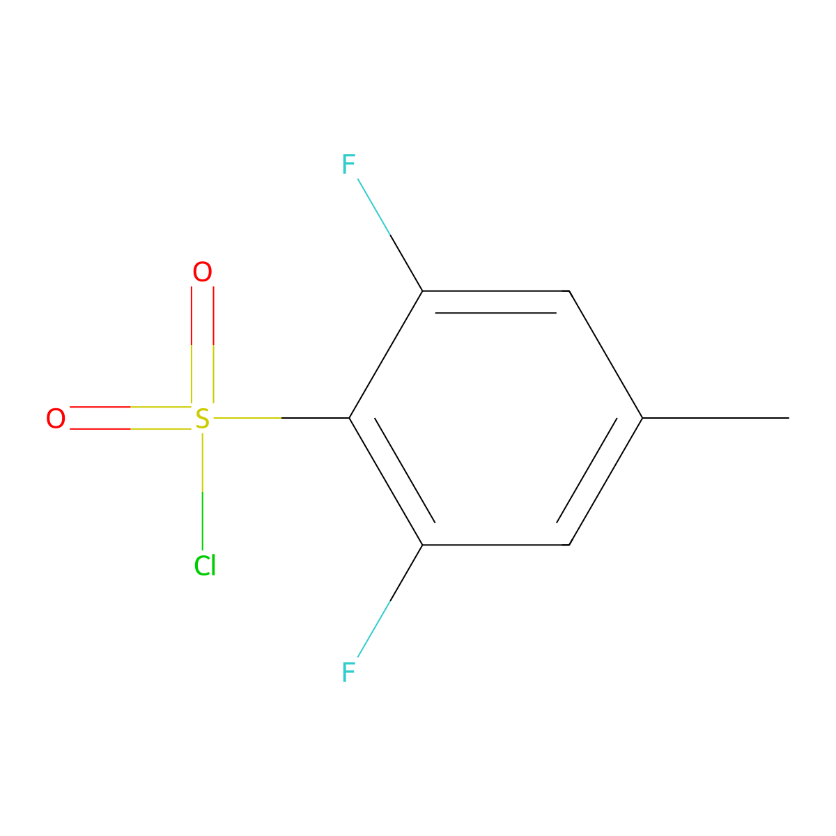 2,6-Difluoro-4-methylbenzene-1-sulfonyl chloride molecular structure, CAS 1602025-95-5