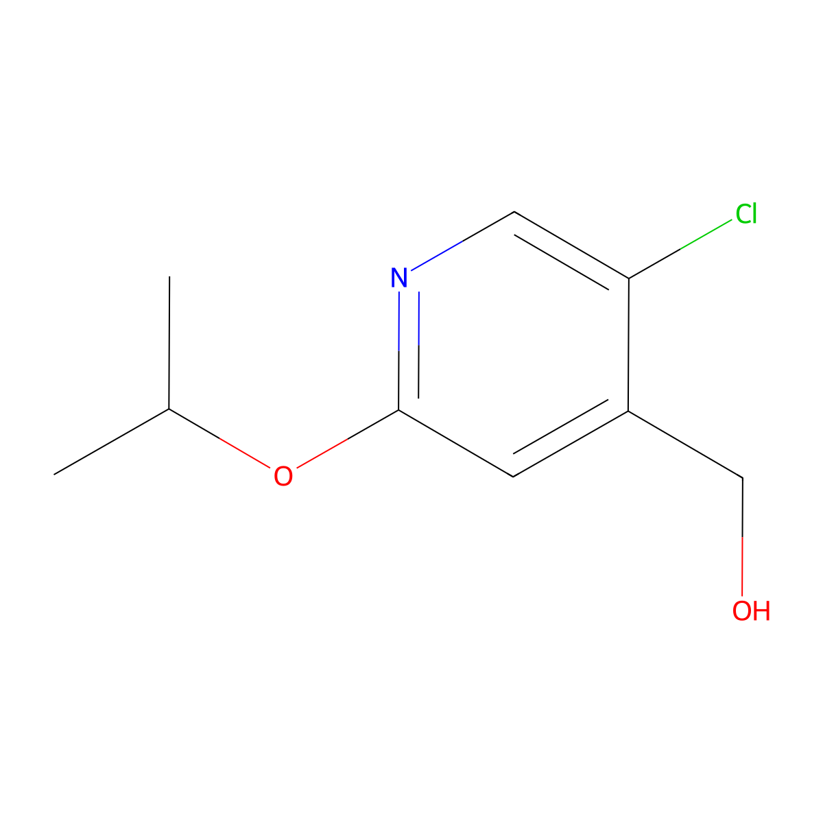 [5-Chloro-2-(propan-2-yloxy)pyridin-4-yl]methanol molecular structure, CAS 1602043-24-2