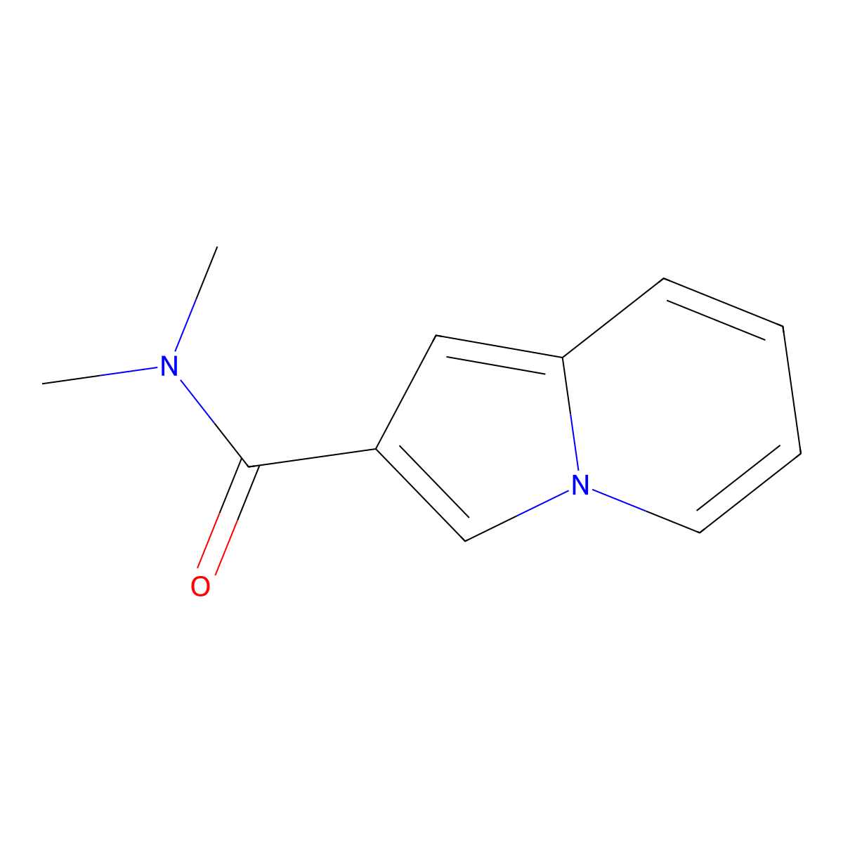 N,N-dimethylindolizine-2-carboxamide molecular structure, CAS 160205-87-8