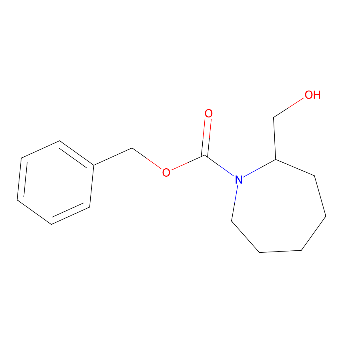 Benzyl 2-(hydroxymethyl)azepane-1-carboxylate molecular structure, CAS 1602053-41-7