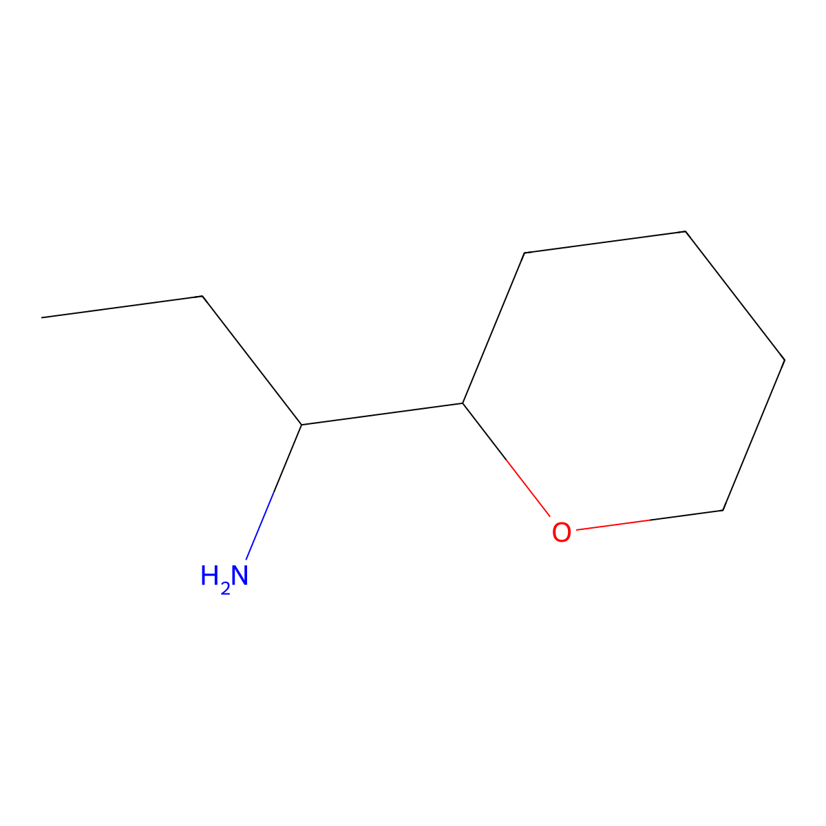 1-(Oxan-2-yl)propan-1-amine molecular structure, CAS 1602058-43-4