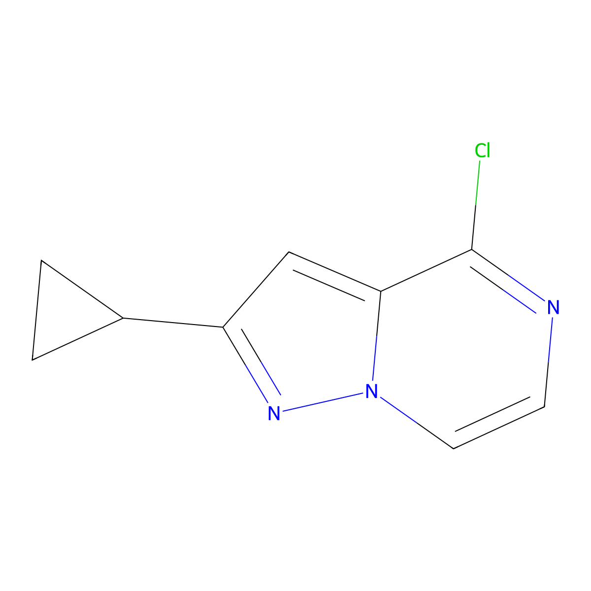 4-Chloro-2-cyclopropylpyrazolo[1,5-a]pyrazine molecular structure, CAS 1602060-23-0