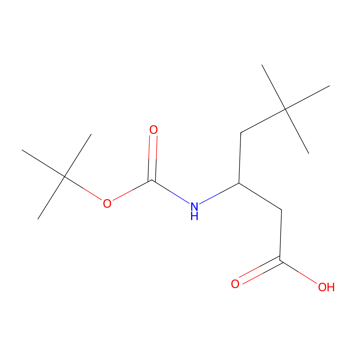 3-{[(Tert-butoxy)carbonyl]amino}-5,5-dimethylhexanoic acid molecular structure, CAS 1602070-30-3