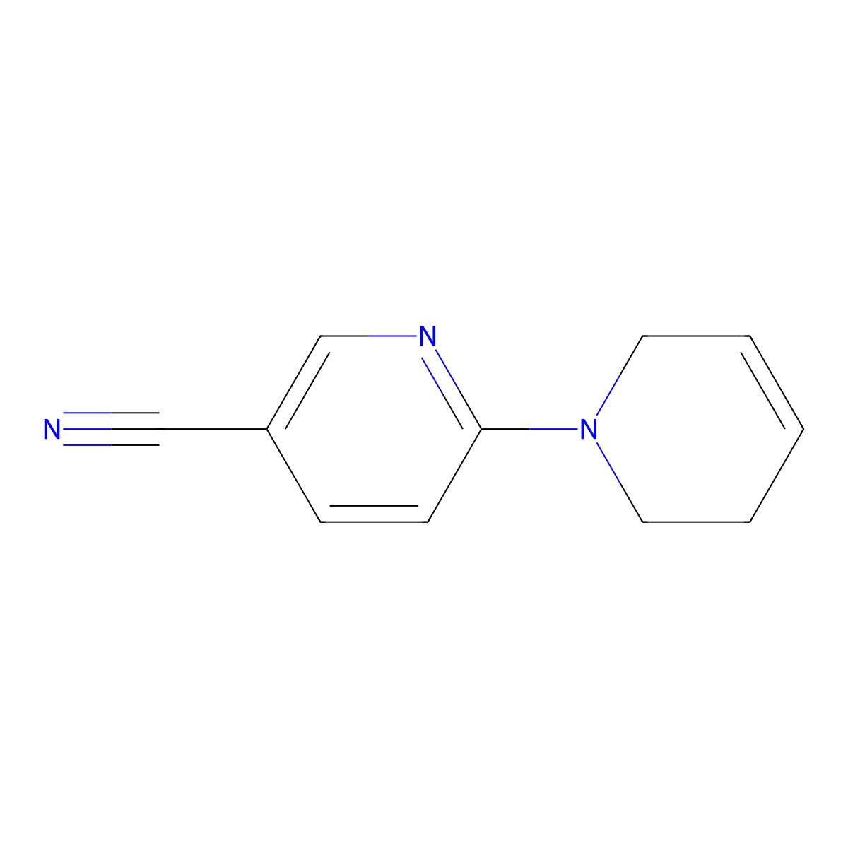 3,6-dihydro-2H-[1,2'-bipyridine]-5'-carbonitrile molecular structure, CAS 1602080-68-1
